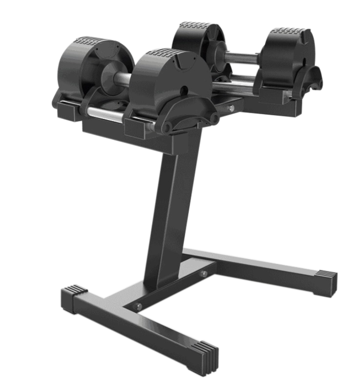 Maraming mga katangian ng adjustable compact dumbbell stand