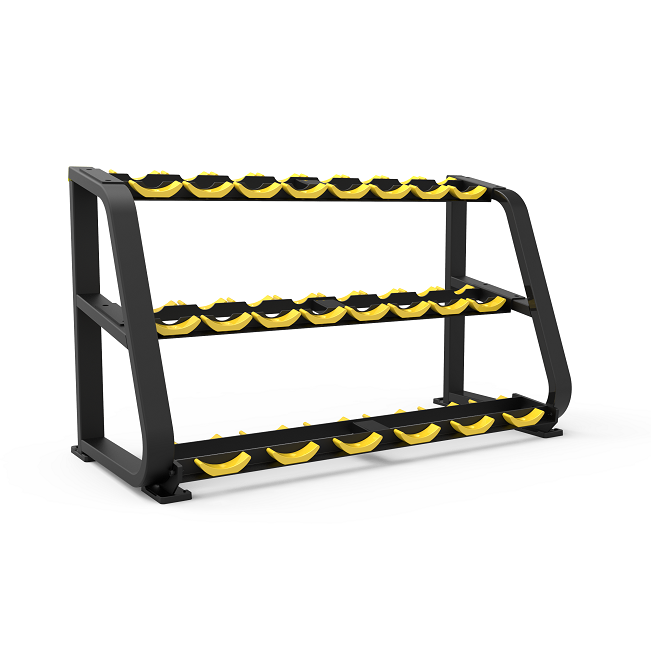 Ang 3 tiers dumbbell rack ay isang mahalagang kagamitan para sa mga home gym